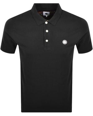 Pretty Green Paisley Placket Polo T Shirt - Black