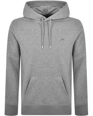 GANT Regular Shield Hoodie - Grey
