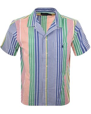 Ralph Lauren Wrinkled Stripe Shirt - Blue