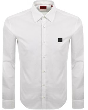 HUGO Long Sleeved Ermo Shirt - White
