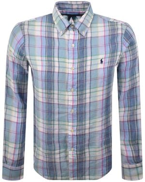 Ralph Lauren Linen Long Sleeve Shirt - Blue