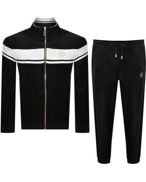 Sergio Tacchini Damarindo Velour Tracksuit - Black