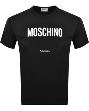 Moschino Milano Logo T Shirt - Black