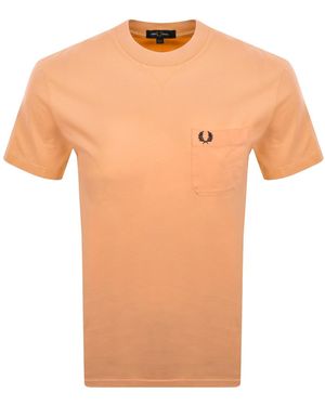 Fred Perry Washed T Shirt - Orange