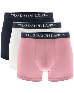 Ralph Lauren Underwear 3 Pack Trunks - Pink