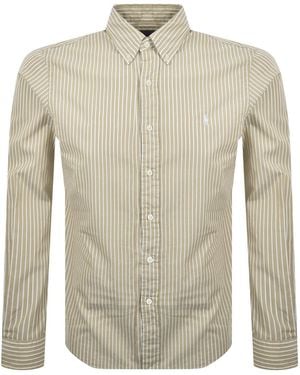 Ralph Lauren Long Sleeve Striped Shirt - Natural