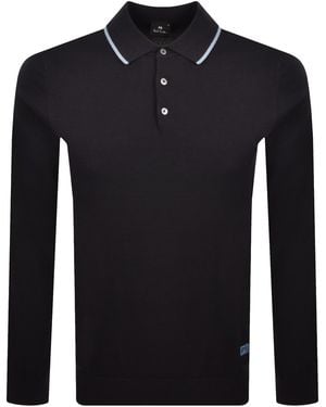 Paul Smith Knit Polo Jumper - Blue