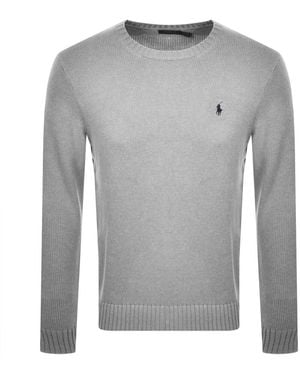 Ralph Lauren Crew Neck Knit Jumper - Grey