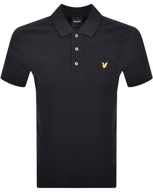 Lyle & Scott Plain Polo T Shirt Dark - Blue