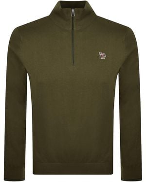Paul Smith Half Zip Jumper - Green