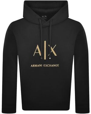 ARMANI EXCHANGE Logo Hoodie - Black