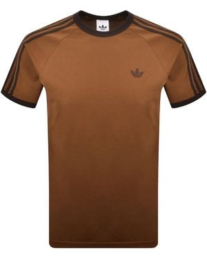 adidas Originals 3 Stripes T Shirt - Brown