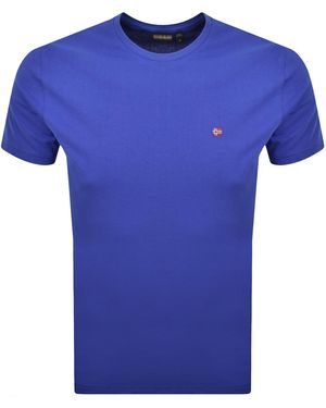 Napapijri Salis Sum Logo T Shirt - Blue