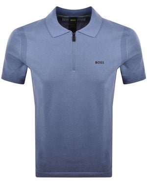 BOSS Boss Ever X Knit Polo Sweater - Blue