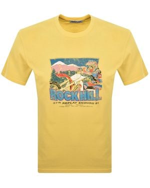 Replay Graphic T Shirt - Yellow