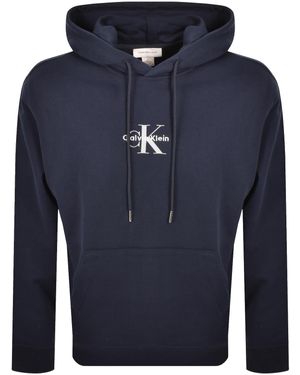 Calvin Klein Jeans Logo Hoodie - Blue