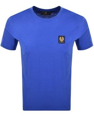 Belstaff Short Sleeve Logo T Shirt Cobalt - Blue