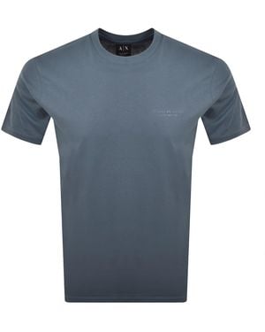 ARMANI EXCHANGE Small Logo T Shirt - Blue