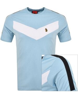 Luke 1977 Calvia Chevron T Shirt - Blue