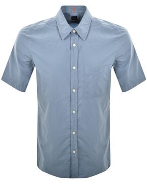 BOSS Boss Relegant 6 Short Sleeved Shirt - Blue