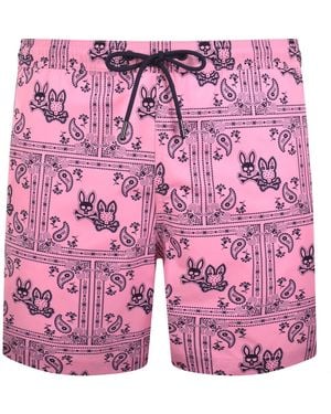 Psycho Bunny Luke Swim Shorts Begonia - Pink