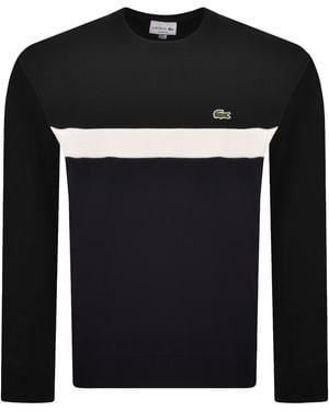 Lacoste Colour Block Sweatshirt - Black