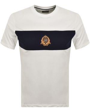 Hackett Heritage Crest Panel T Shirt Old - White