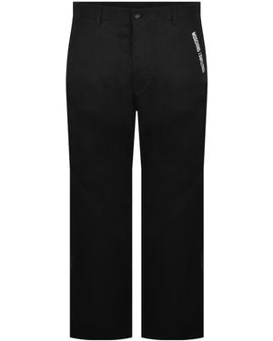 Moschino Cotton Gabardine Trousers - Black
