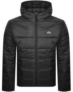 Lacoste Hooded Logo Jacket - Gray