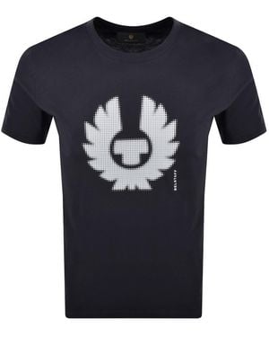 Belstaff Short Sleeve Bitmap Logo T Shirt - Blue