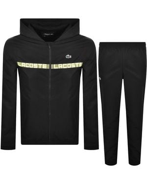 Lacoste Sport Hooded Tracksuit - Black