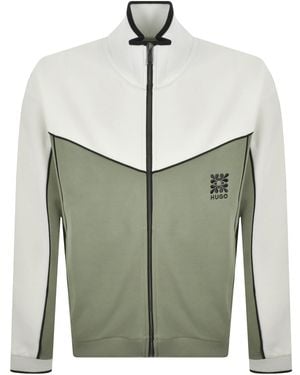 HUGO Darynt Full Zip Sweatshirt Light - Green