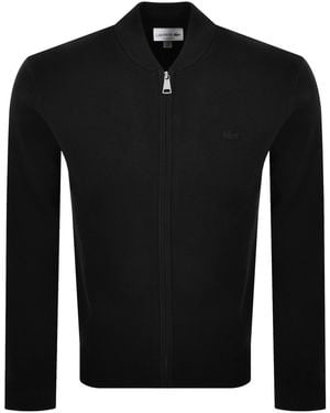 Lacoste Full Zip Knit Sweater - Black