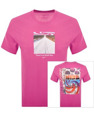 Nike Logo T Shirt Fuchsia - Pink