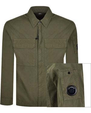 C.P. Company Cp Company Gabardine Overshirt - Green