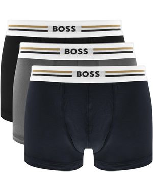 BOSS BUSINESS Boss Underwear 3 Pack Revive Boxers - Blue