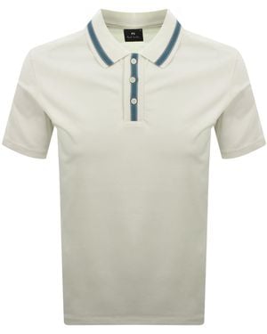 Paul Smith Tipped Polo T Shirt - Natural