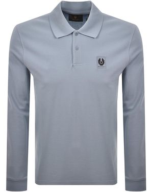 Belstaff Long Sleeve Polo T Shirt - Blue