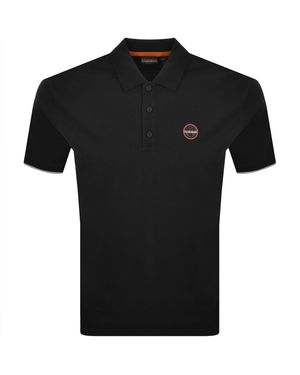 Napapijri E Badge Polo T Shirt - Black