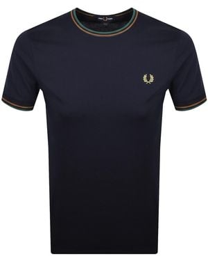 Fred Perry Twin Tipped T Shirt - Blue