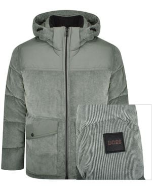 BOSS Boss Odope Puffer Jacket Open - Green