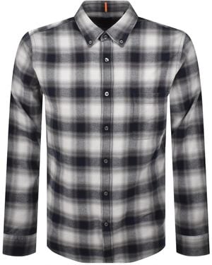 BOSS Boss Rickert Check Shirt - Grey