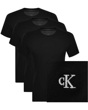 Calvin Klein 3 Pack T Shirts - Black