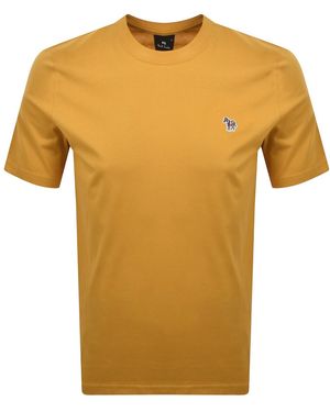 Paul Smith Short Sleeve Zebra T Shirt - Yellow