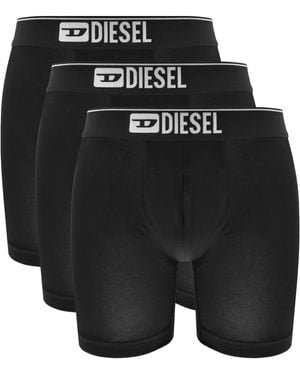 DIESEL Underwear 3 Pack Long Trunks - Black