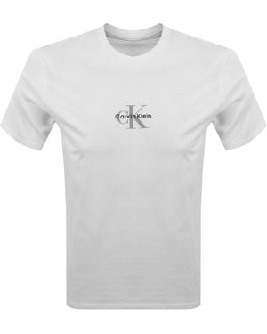Calvin Klein Jeans Monologo T Shirt - White