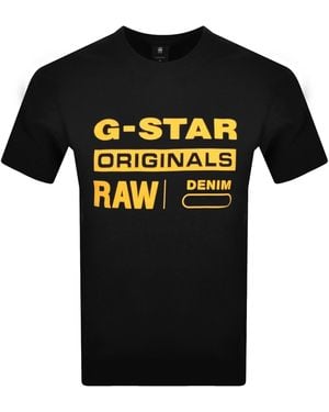 G-Star G-Star Logo T Shirt - Black