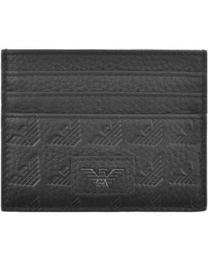 Armani Emporio Leather Card Holder - Black