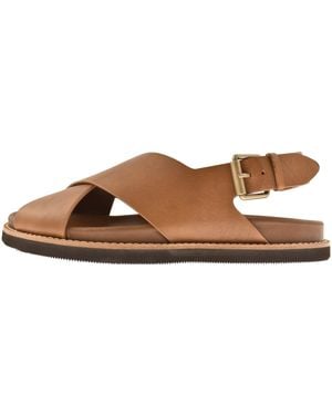 Ralph Lauren Zane Leather Sandals - Brown