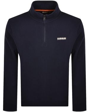 Napapijri B Box Half Zip Sweatshirt - Blue